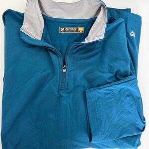 Daniel Cremieux Teal Quarter-Zip Pullover